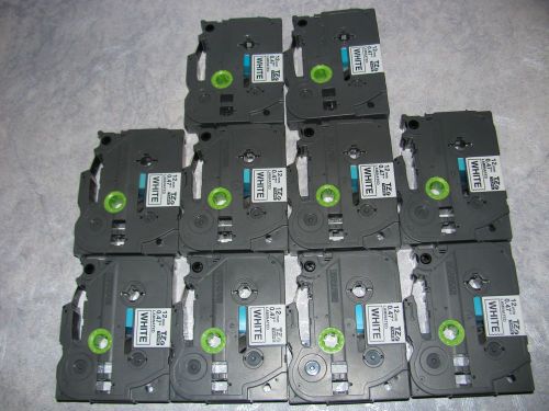 Lot of 10 brother tze231 tze-231 p-touch label tape tz231 tz-231 pt-9600 pt-7600 for sale