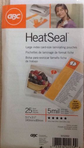 Heat Seal Large Index-card size laminating Pouches 25ct Pack New