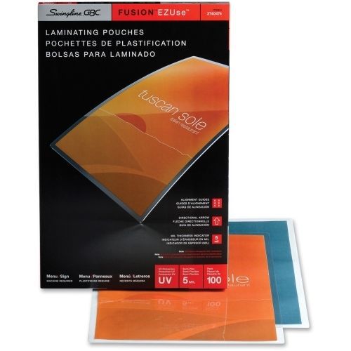 Swingline GBC Fusion EZUse Thermal Laminating Pouches - 100 / Box -Clear