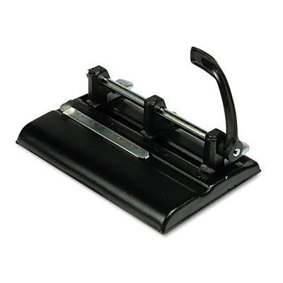 40-Sheet Lever Action Two- to Seven-Hole Punch, 9/32&#034; Holes, Black