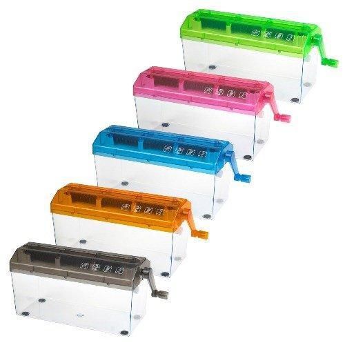 Compact stylish a4 manual paper shredder available in 5 colours for sale