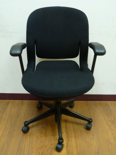 Herman miller &#034;equa&#034;  mid back office chair all black # 10649 for sale