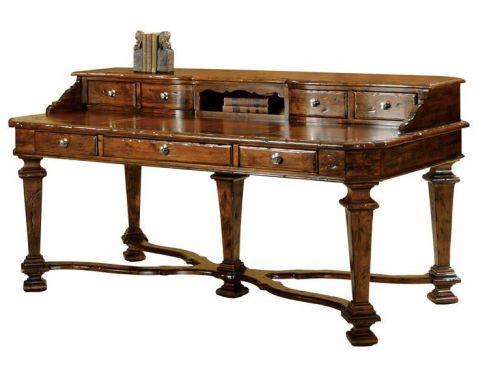 Warm cognac office executive writing desk table for sale
