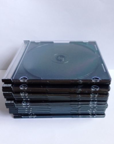50 PACK SLIM-LINE JEWEL CD/DVD CASES - BLACK (BUY NOW and check description)