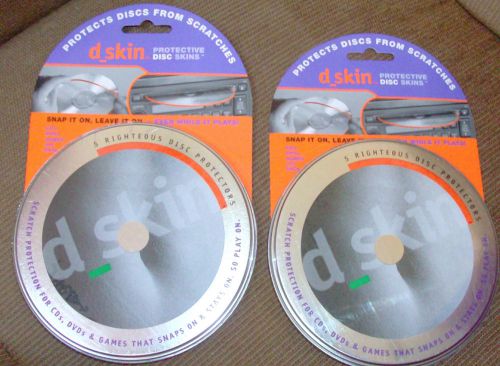 FOUR NEW SKIN D_SKIN PROTECTIVE CD DVD DISC PROTECTOR SKINS FREE SHIPPING !!!