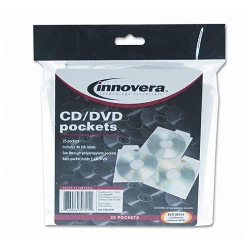 Innovera 39701 optical disc case with built-in label tab - sleevepolypropylene - for sale