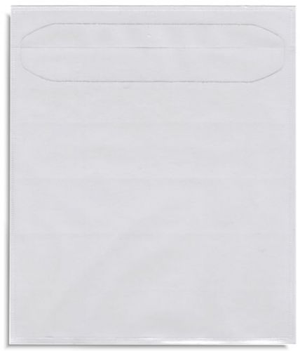 200-pak clear poly sleeves with =adhesive backing=, tamperproof! for sale