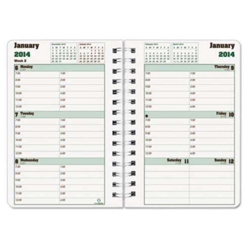 Rediform c21522t weekly planner ruled for hourly appointments, 8 x 5, blue, 2014 for sale