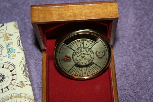 50 year CALENDAR FROM 2002 -2051 IN WOODEN CASE