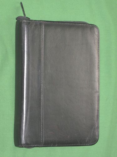 Compact ~ 1.0&#034; ~ genuine leather rolodex planner zipper organizer franklin  8828 for sale