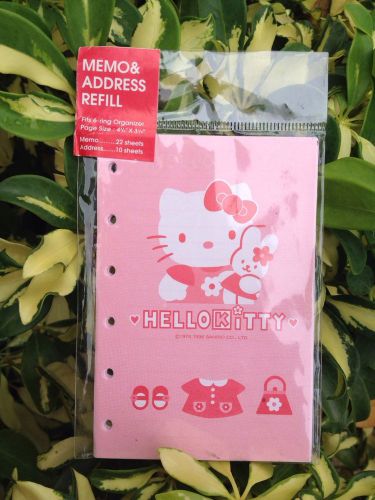 Hello kitty sanrio memo &amp; address-phone book refill pages, stationery, rare, nip for sale