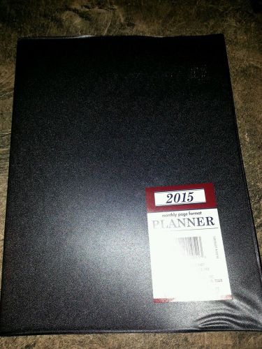 2015 DELUXE  BLACK MONTHLY PLANNER ~Calendar Organizer~Appointment Book LRG