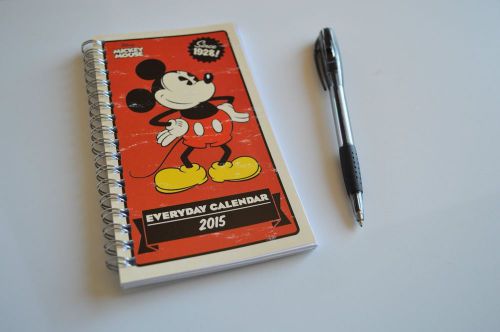 Disney Mickey Mouse Everyday Calendar 2015 Pocket Planner Monthly/weekly New