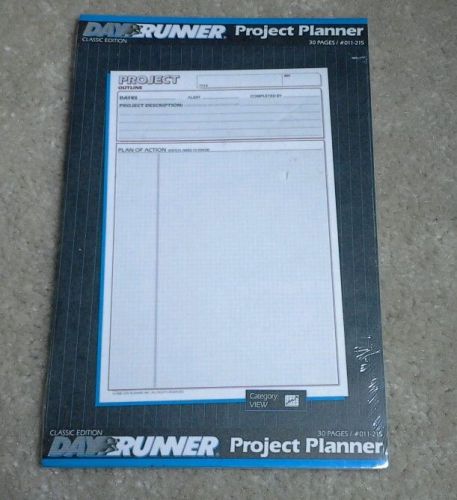 Dayrunner Project  Planner Classic Edition #011-215 (3) ring binder 30 pages