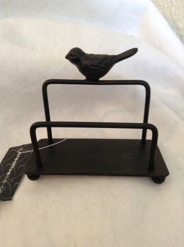 Iron black bird business card holder metal letter stand blackbird for sale
