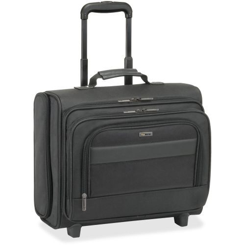 Classic Rolling Overnighter Case, 15.6&#034;, 16 1/2 x 6 1/2 x 13, Ballistic Poly, BK
