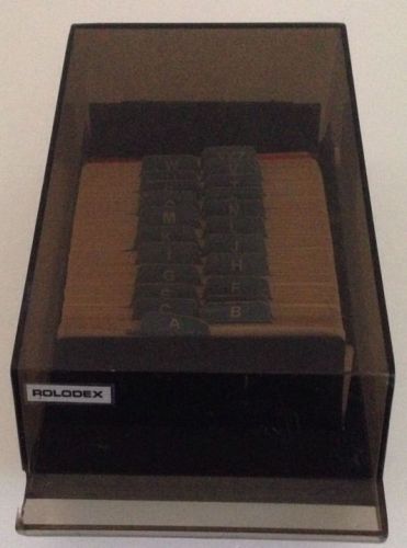 Vintage Rolodex File Covered Tray 2 1/4&#034; X 4&#034; Cards VIP 24C Address Phone Desk