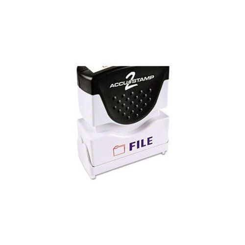 Consolidated Stamp 035534 Accustamp2 Shutter Stamp With Microban, Red/blue,
