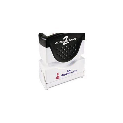 Consolidated Stamp 035523 Accustamp2 Shutter Stamp With Microban, Red/blue, For