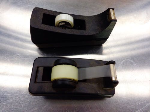 Two Vintage Scotch Single Roll Compact Tape Dispenser #C-38 &amp; C-4210 Look Save