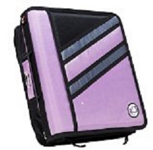 Case-it z-binder two-in-one organizer 1.5-inch d-ring zipper binder, lavendar for sale
