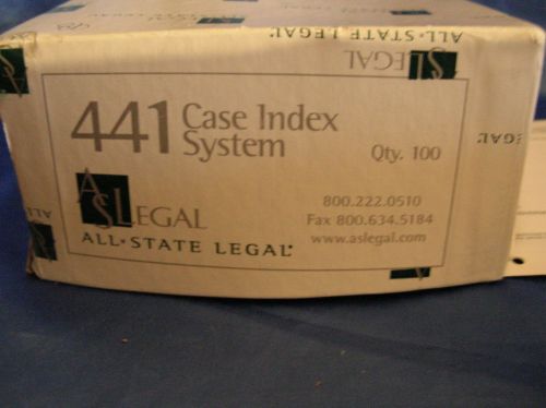 98 100 All-STate Legal 441 Case Index File Card System 4 part forms