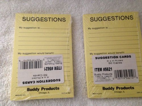 NIP Buddy Products Lot Of 2 Suggestion Cards