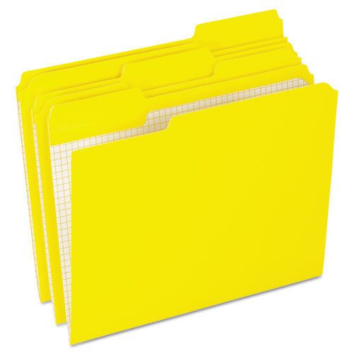 Reinforced Top Tab File Folders, 1/3 Cut, Letter, Yellow, 100/Box