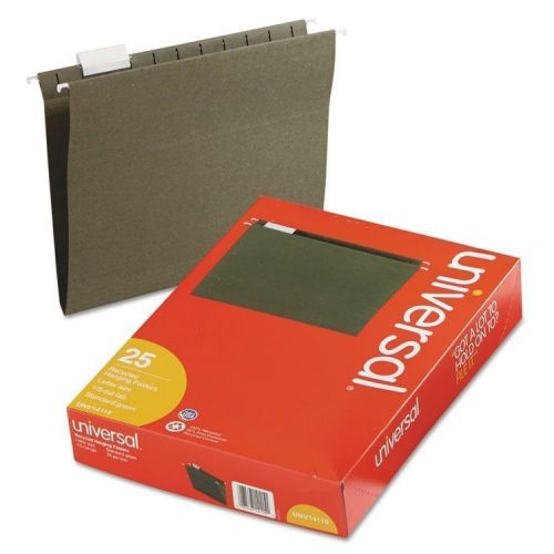 New ! 3 x 25pk universal hanging file folders letter 1/5 tab cut green unv14115 for sale