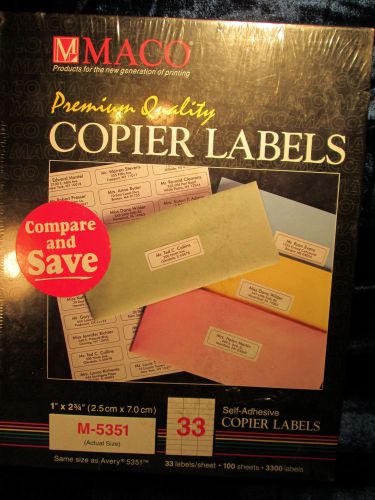 Maco Copier Labels-100 Sheets