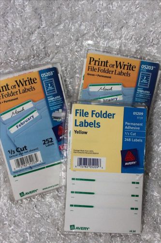Miscellaneous Label Lot - Mixed Avery File Folder Multi-Purpose