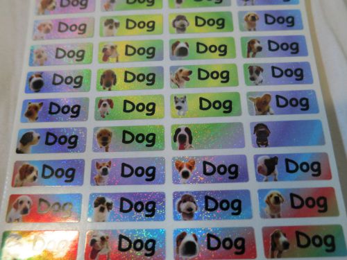300 Dog Sparkle Personalized Waterproof Name Stickers 0.9 x 2.2 cm Customized