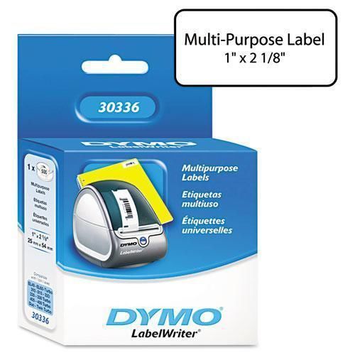 DYMO LabelWriter 30336 Multipurpose Labels, 1&#034; x 2 1/8&#034;, White, 500/Box NEW