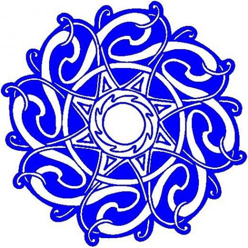 30 Custom Modern Blue Celtic Art Personalized Address Labels