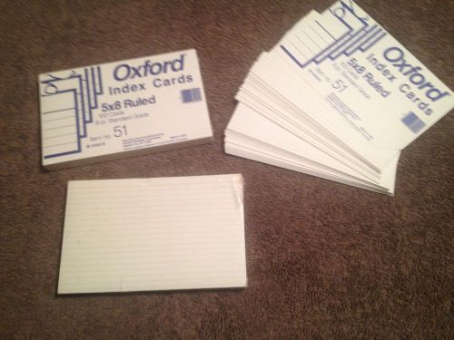 Oxford 5 x 8 ruled index cards - 287 total for sale