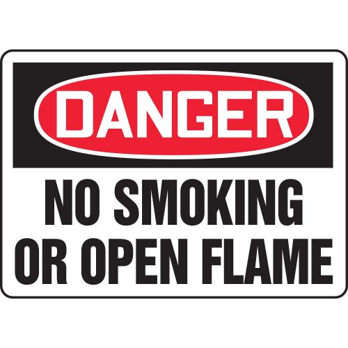 Danger No Smoking Sign, 7 x 10In, PLSTC MSMK120VP