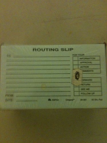 AMPAD CLINGERS ROUTING SLIPS 12 PADS (50 SHEETS EACH) 3&#034;X5&#034;