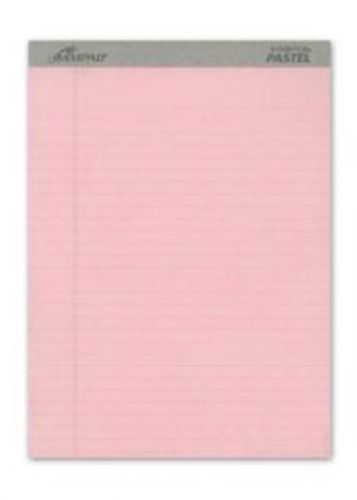 Pad Perforated Evidence Pastel Rose 8-1/2&#039;&#039; x 11-3/4&#039;&#039; Legal Rule 50 Sheets