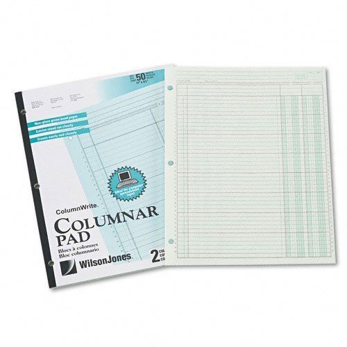 Wilson jones side-bound punched columnar pads - 50 sheet[s] - 11&#034; x (g7202a) for sale