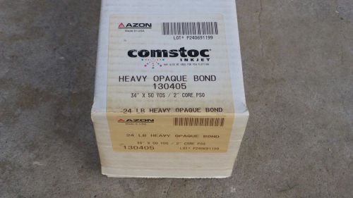 1 roll 24# Heavy Opaque inkjet plotter bond 34&#034; x 150&#039; 2&#034; core 130405 Azon NEW