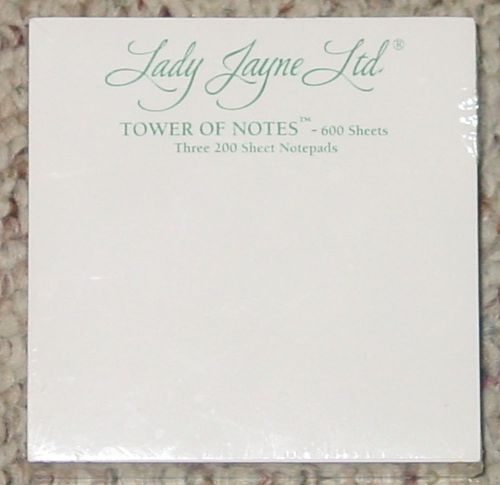 Memo pad lady jayne ltd tower of notes 600 sheets three 200 sheet notepads new for sale