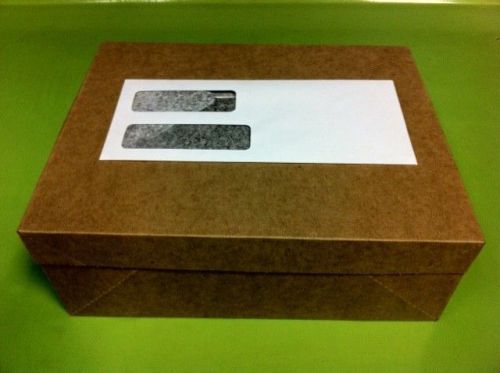 Envelopes Double window One Box (QTY 500) w/security for check/invoice BrandNew