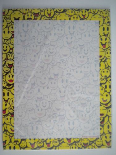 *NEW* ~ OOP ~ 20 Decorative &#034;SMILEY FACES&#034; Computer Stationery Sheets