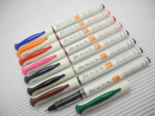 8 Colors set Pilot Fude-Makase Color Extra Fine Brush Sign Pen