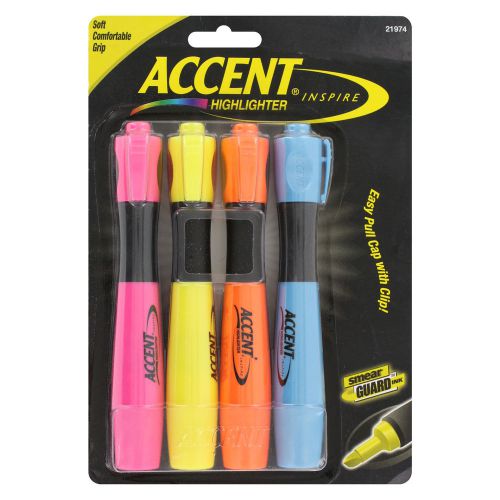 4 Sharpie Accent Inspire Grip Assorted Highlighters