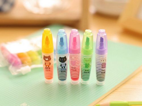 6pcs highlighter fluorescent marker pen stationery mini chalk blackboard stick for sale