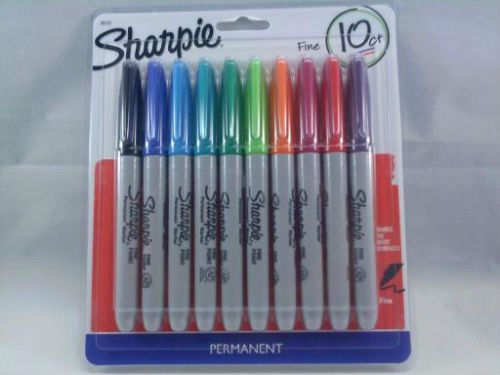 Sharpie fine point - 10 ct multi-color pack - NIB