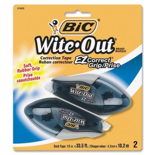 Wite-Out EZ Grip Correction Tape - 33.50 ft Length- White Tape  - 2 / Pack