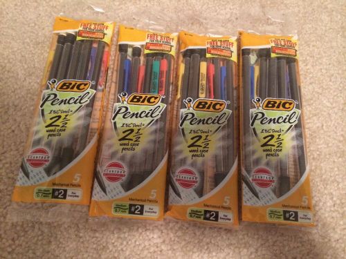 Bic Mechanical Pencils Four 5 Packs 20 Total .7mm #2 New In Pack