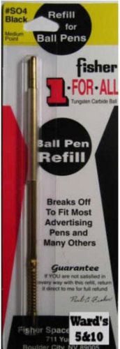 Fisher Non-Pressurized One-for-All Refill Black Medium Point